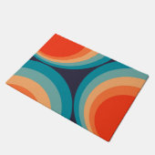 Colorful retro cirkels design deurmat (Schuin)