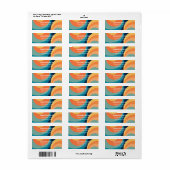 Colorful retro cirkels design etiket (Full Sheet)