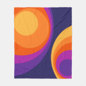 Colorful retro cirkels design fleece deken (Voorkant)