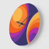 Colorful retro cirkels design grote klok (Hoek)
