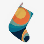 Colorful retro cirkels design kleine kerstsok (Voorkant (Hangend))