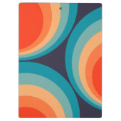 Colorful retro cirkels design klembord (Achterkant)