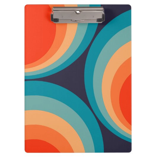 Colorful retro cirkels design klembord (Voorkant)