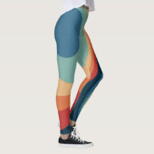 Colorful retro cirkels design leggings (Rechts)