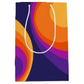 Colorful retro cirkels design medium cadeauzakje (Voorkant)