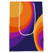 Colorful retro cirkels design medium cadeauzakje (Achterkant)