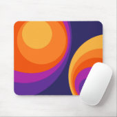 Colorful retro cirkels design muismat (Met muis)