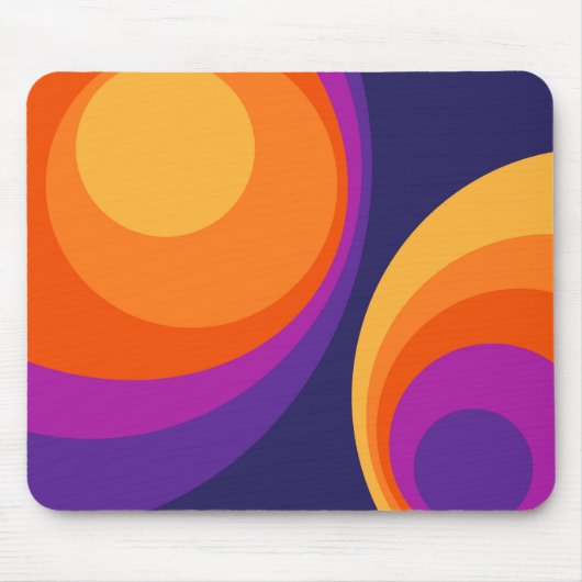 Colorful retro cirkels design muismat (Voorkant)