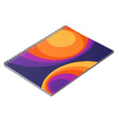 Colorful retro cirkels design notitieboek (Linkerzijde)