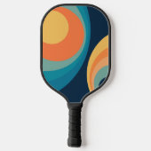 Colorful retro cirkels design pickleball paddle (Achterkant)