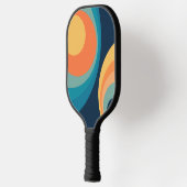 Colorful retro cirkels design pickleball paddle (Links)