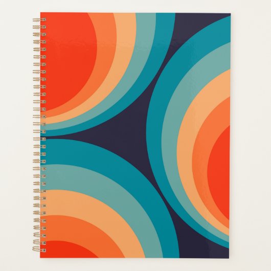 Colorful retro cirkels design planner (Voorkant)