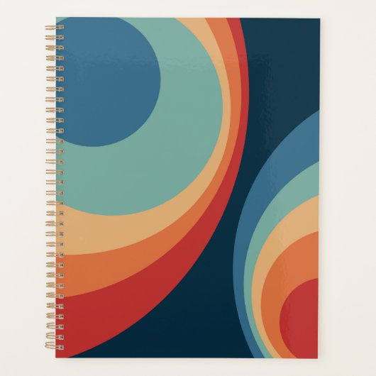 Colorful retro cirkels design planner (Voorkant)