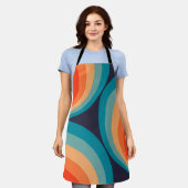 Colorful retro cirkels design schort (Gedragen)