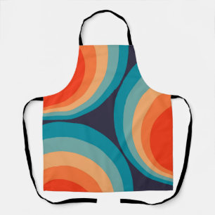 Colorful retro cirkels design schort