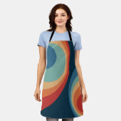Colorful retro cirkels design schort (Gedragen)