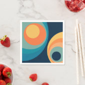 Colorful retro cirkels design servet (Insitu)