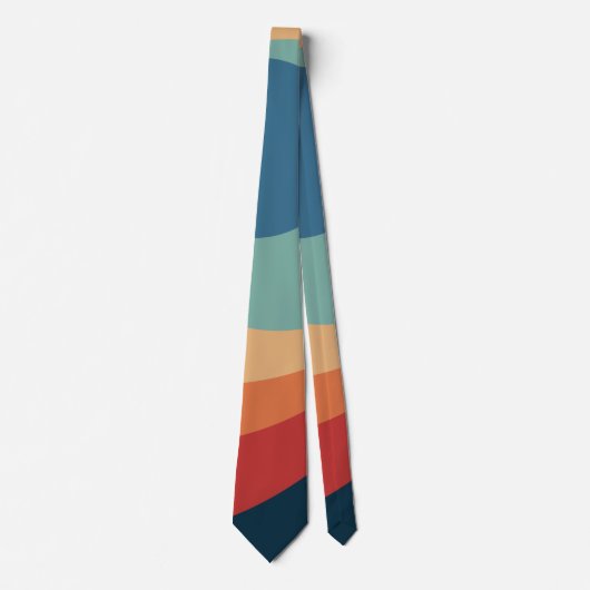 Colorful retro cirkels design stropdas (Voorkant)