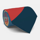 Colorful retro cirkels design stropdas (Opgerold)