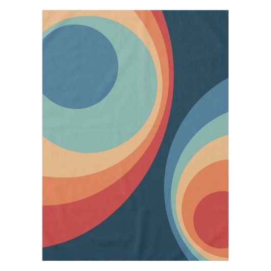 Colorful retro cirkels design tafelkleed (Voorkant)