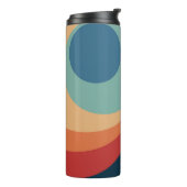 Colorful retro cirkels design thermosbeker (Gedraaid links)