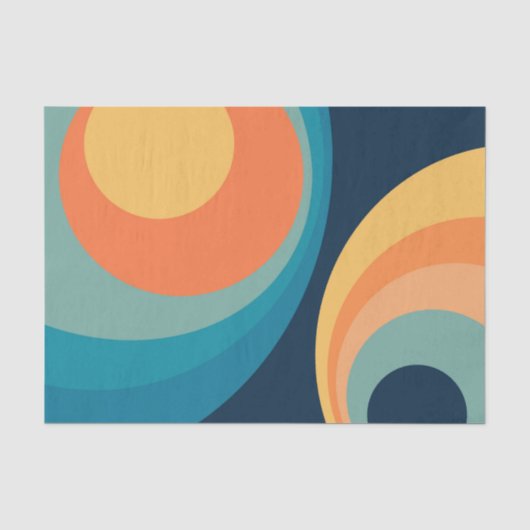 Colorful retro cirkels design tissuepapier (Voorkant)