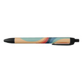 Colorful retro cirkels design zwarte inkt pen (Bodem)