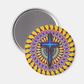 COLORFUL RETRO CROSS MAGNEET (Voorkant / Achterkant)