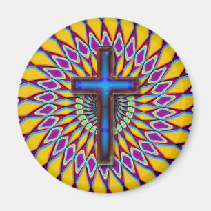 COLORFUL RETRO CROSS MAGNEET