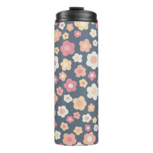 Colorful Retro Daisies Pastel Flowers Pattern Cute
