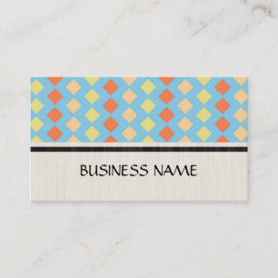 Colorful Retro Diamond Modern Geometric Pattern Visitekaartje