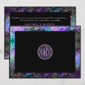 Colorful Retro Disco Glitter Geometric Pattern Kaart (Voorkant / Achterkant)