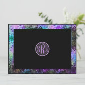 Colorful Retro Disco Glitter Geometric Pattern Kaart (Staand voorkant)