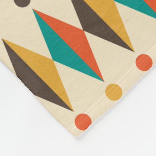 Colorful Retro Fleece Deken (Hoek)
