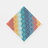 Colorful Retro Floral Mosaic Hexagon Pattern Servet (Hoek)