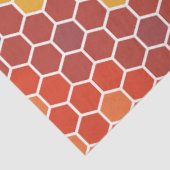 Colorful Retro Floral Mosaic Hexagon Pattern Tissuepapier (Detail)