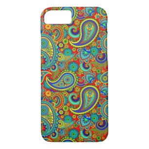 Colorful Retro Floral paisley Pattern iPhone 8/7 Hoesje