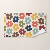 Colorful Retro Floral Pattern Bad Handdoek (Handdoek)