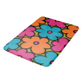 Colorful Retro Floral Pattern Badmat (Gekanteld)