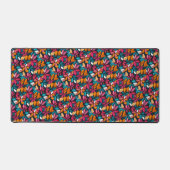 Colorful Retro Floral Pattern Bureaumat (Voorkant)