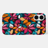 Colorful Retro Floral Pattern Case-Mate iPhone Case (Achterkant (horizontaal))