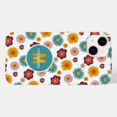 Colorful Retro Floral Pattern Case-Mate iPhone Case (Achterkant (horizontaal))