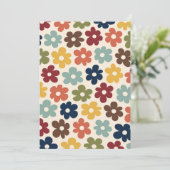 Colorful Retro Floral Pattern Kaart (Staand voorkant)