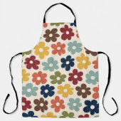Colorful Retro Floral Pattern Schort (Voorkant)