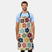 Colorful Retro Floral Pattern Schort (Gedragen)