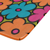 Colorful Retro Floral Pattern Snijplank (Hoek)