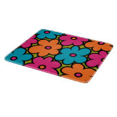 Colorful Retro Floral Pattern Snijplank (Hoek)