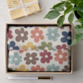 Colorful Retro Floral Pattern Tissuepapier (Geschenk)
