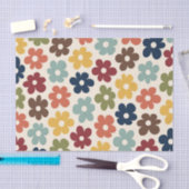 Colorful Retro Floral Pattern Tissuepapier (Craft)