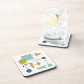 Colorful Retro Flow Chart mid-Centraal Bier Onderzetter (Rechterzijde)